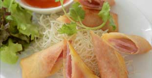 Ham and Cheese Spring Rolls